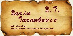 Marin Taranković vizit kartica